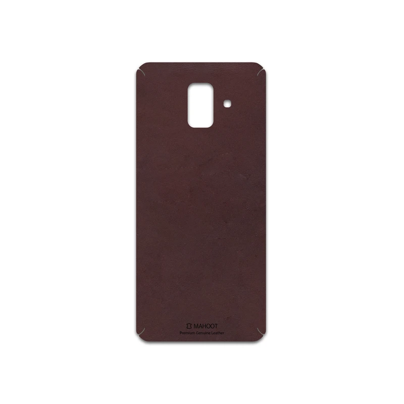 برچسب پوششی ماهوت مدل Matte-Dark-Brown-Leather مناسب برای گوشی موبایل سامسونگ Galaxy A6 2018