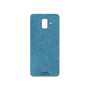 MAHOOT Blue-Leather Cover Sticker for SAmsung Galaxy A6 2018