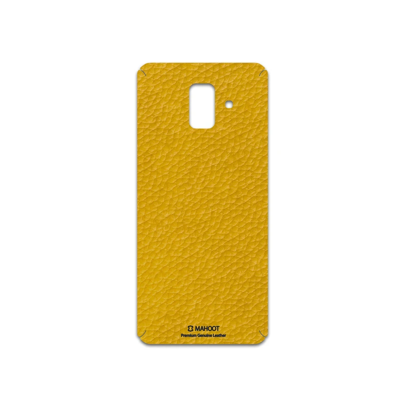 برچسب پوششی ماهوت مدل Mustard-Leather مناسب برای گوشی موبایل سامسونگ Galaxy A6 2018