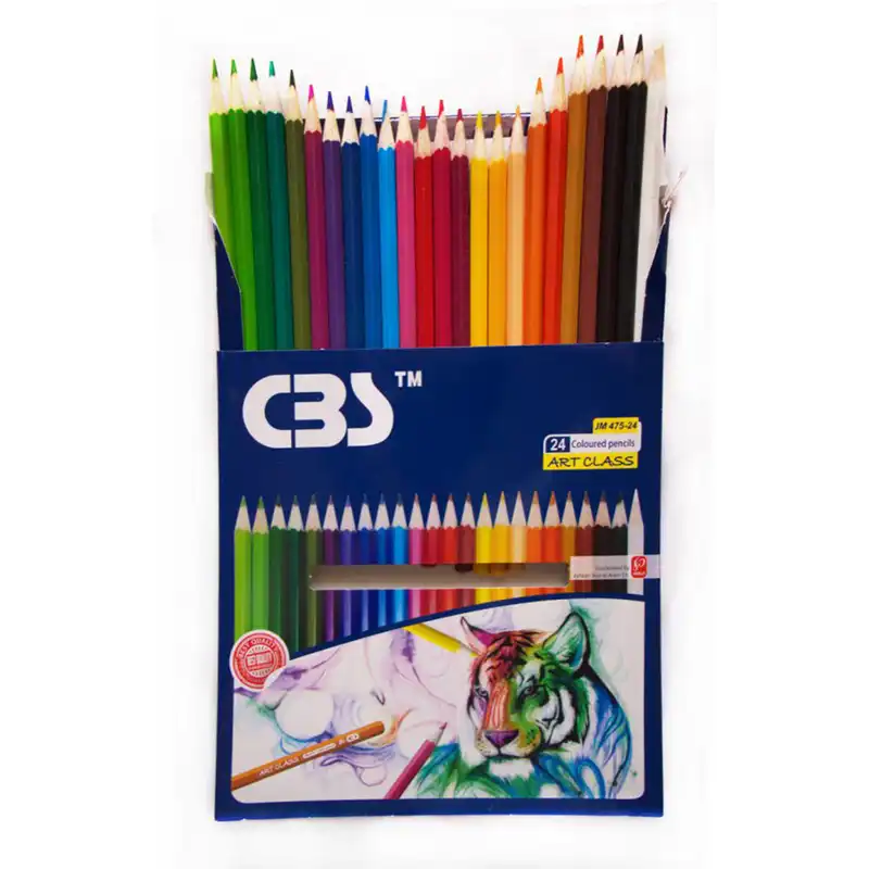 مداد رنگی 24 رنگ سی بی اس مدل jm475-24