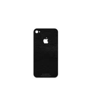 MAHOOT Black-Leather Cover Sticker for apple iPhone 4s