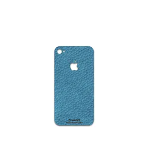 MAHOOT Blue-Leather Cover Sticker for apple iPhone 4s