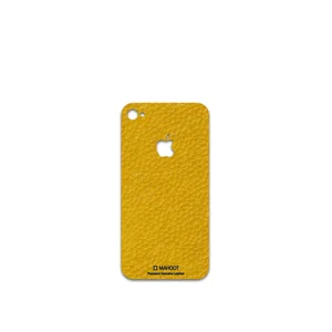 MAHOOT Mustard-Leather Cover Sticker for apple iPhone 4s