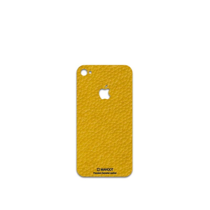 برچسب پوششی ماهوت مدل Mustard-Leather مناسب برای گوشی موبایل اپل iPhone 4s