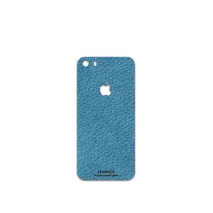 MAHOOT Blue-Leather Cover Sticker for apple iPhone SE