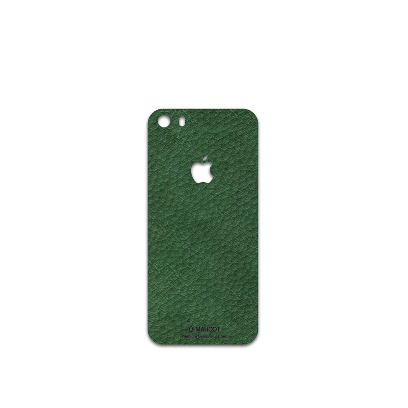 برچسب پوششی ماهوت مدل Green-Leather مناسب برای گوشی موبایل اپل iPhone SE