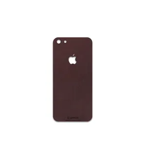 MAHOOT Matte-Dark-Brown-Leather Cover Sticker for apple iPhone 5c