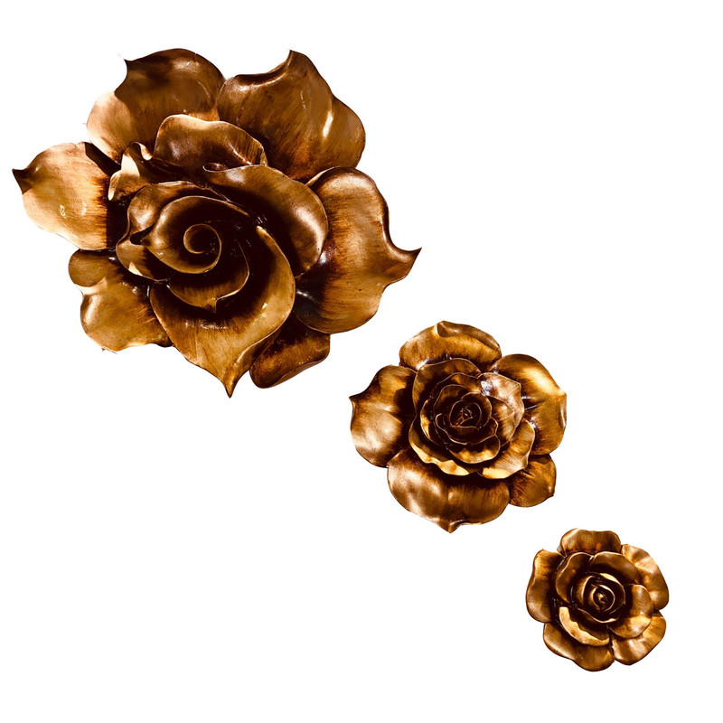 دیوارکوب مدل گل رز مجموعه 3 عددی