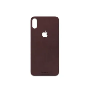 MAHOOT Matte-Dark-Brown-Leather Cover Sticker for apple iPhone X