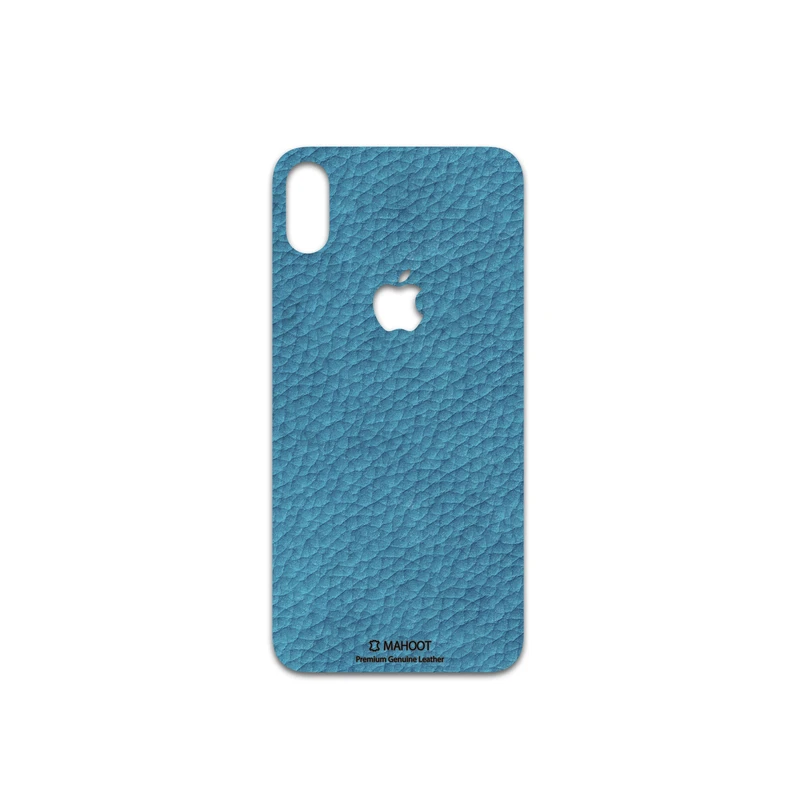 برچسب پوششی ماهوت مدل Blue-Leather مناسب برای گوشی موبایل اپل iPhone X
