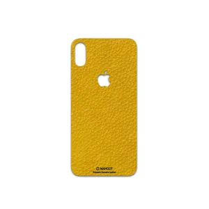 MAHOOT Mustard-Leather Cover Sticker for apple iPhone X