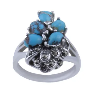  انگشتر نقره زنانه بازرگانی میلادی کد AW_179