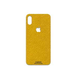 MAHOOT Mustard-Leather Cover Sticker for apple iPhone XS