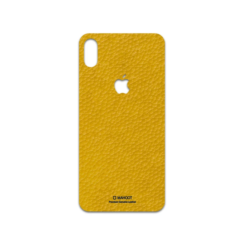 برچسب پوششی ماهوت مدل Mustard-Leather مناسب برای گوشی موبایل اپل iPhone XS Max