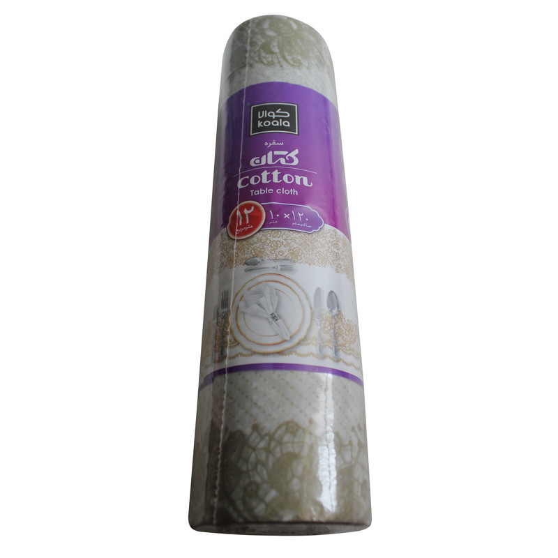 سفره یکبارمصرف کوالا مدل Cotton کد VA2000-004 رول 10 متری