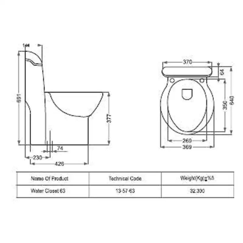 توالت فرنگی مروارید مدل ویستا