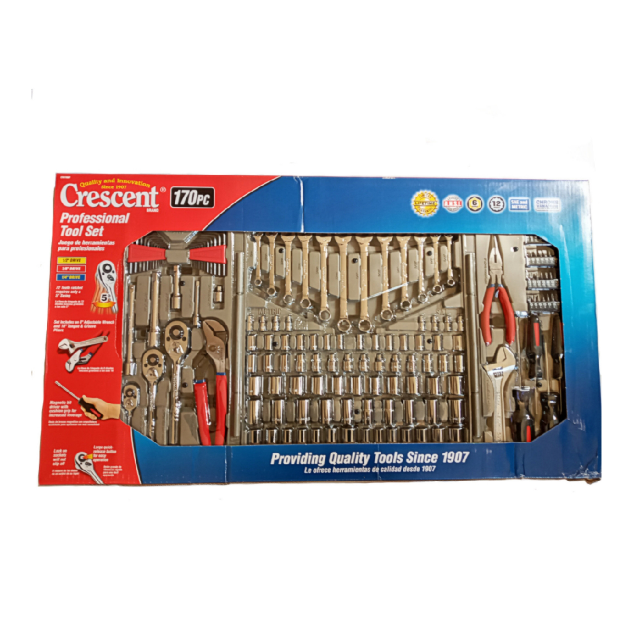 جعبه ابزار 170 پارچه کرسنت مدلCTK170MP