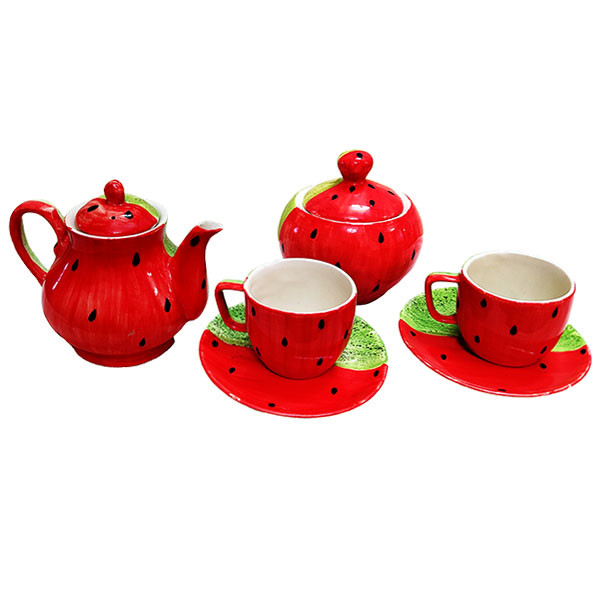 سرویس چای خوری 8 پارچه طرح هندوانه کد 900108