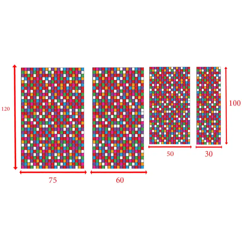 استیکر شیشه طرح رنگارنگ