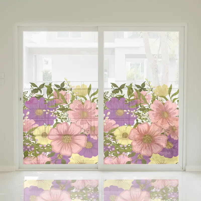 استیکر شیشه طرح گل کد 40