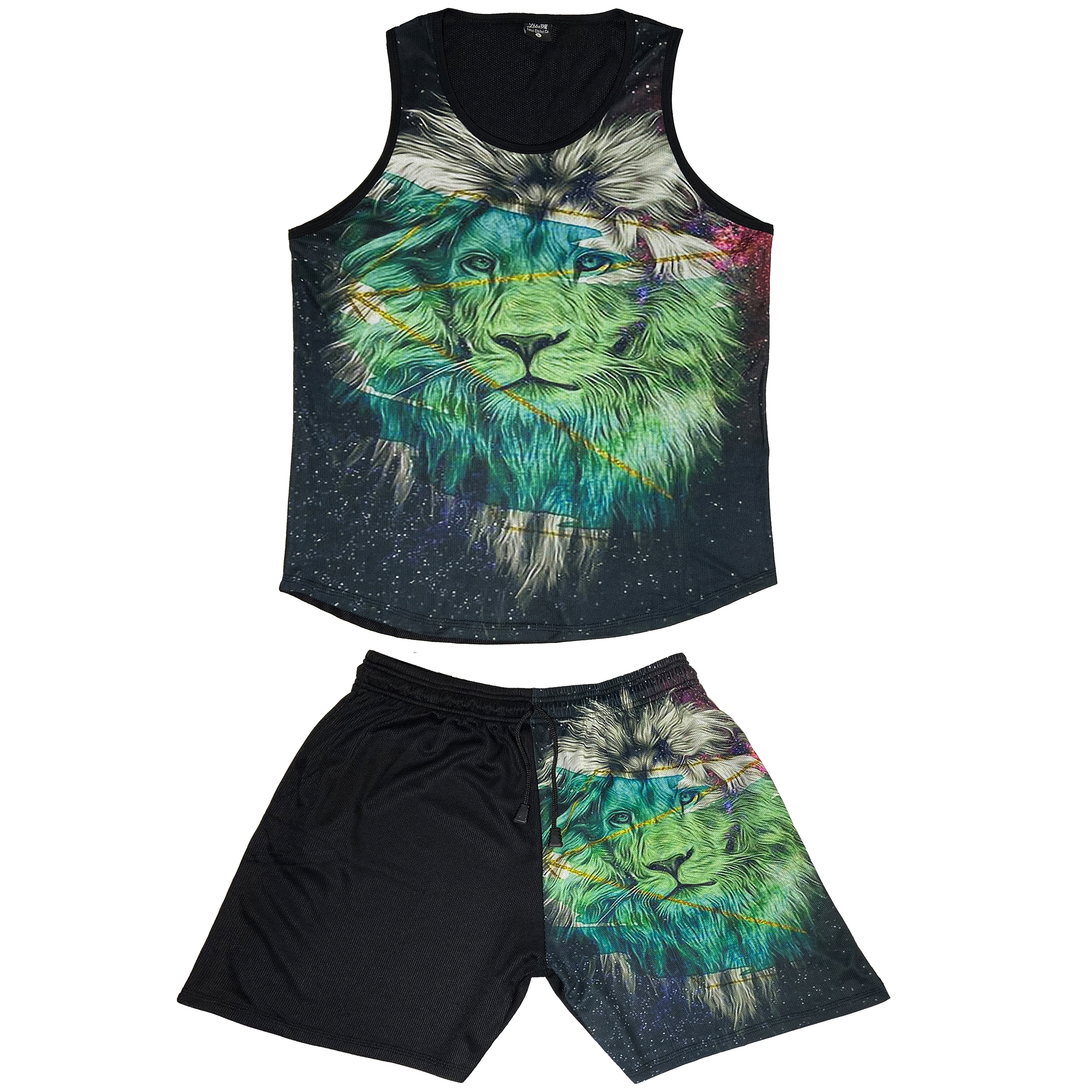 ست تاپ و شلوارک ورزشی مردانه طرح Lion