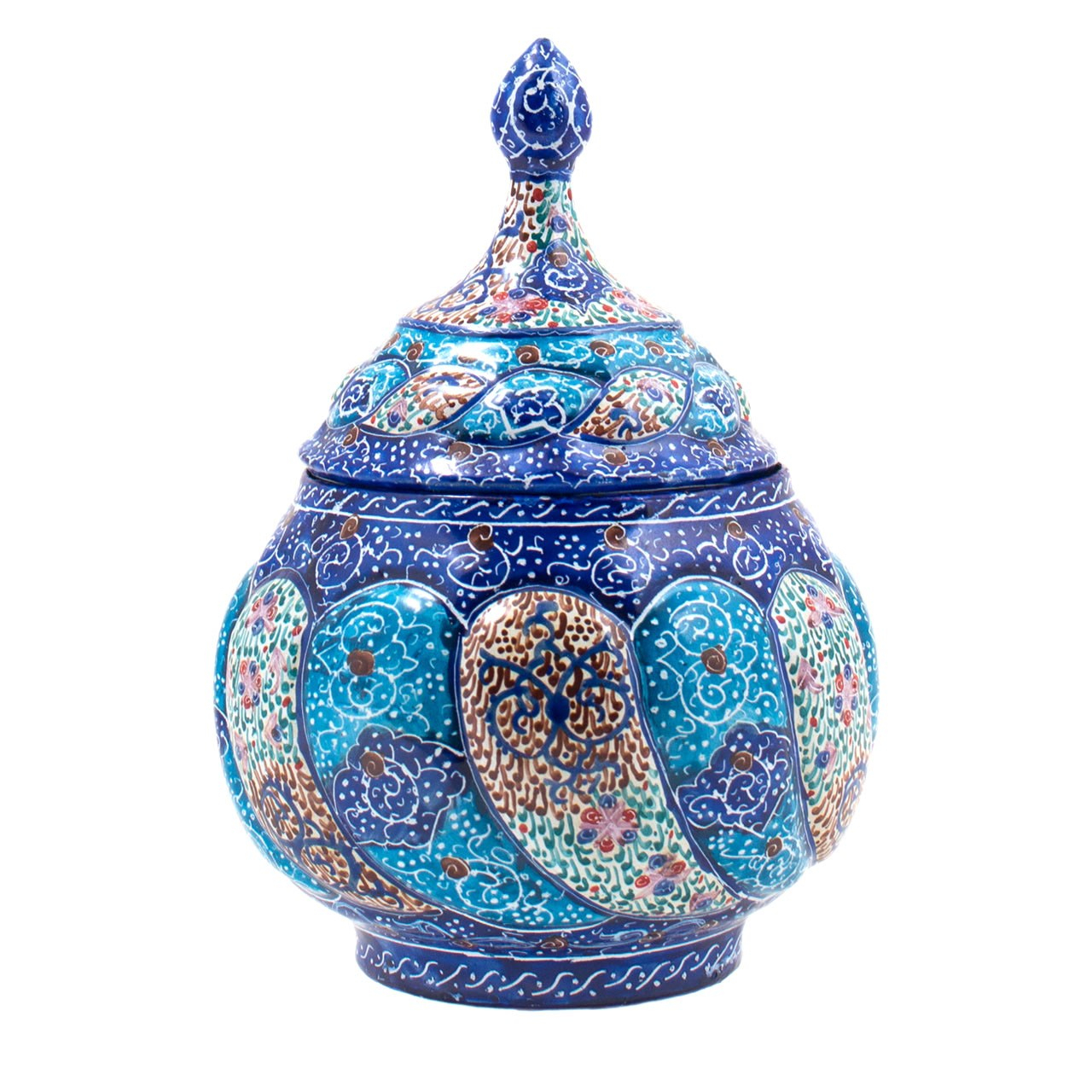 قندان میناکاری رستا طرح 10-17-102 ارتفاع 13 سانتی متر