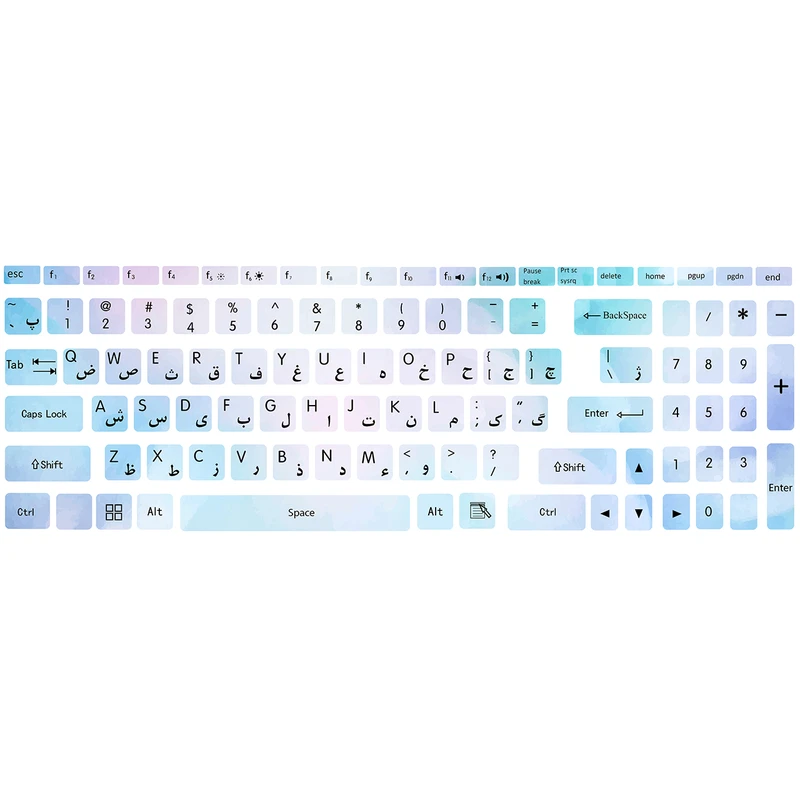 برچسب حروف فارسی کیبورد کد SH-FG
