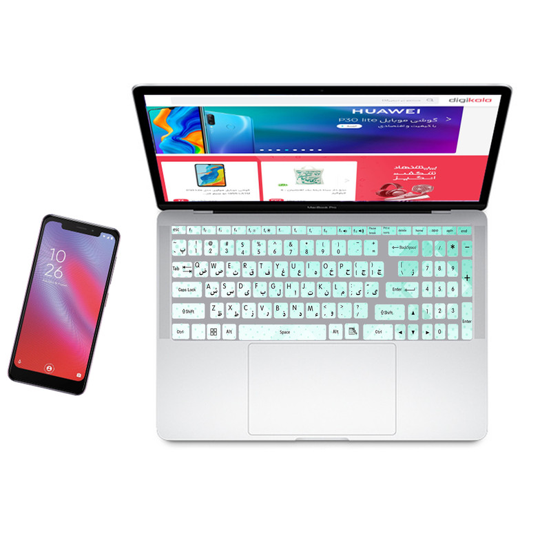برچسب حروف فارسی کیبورد کد BL-U