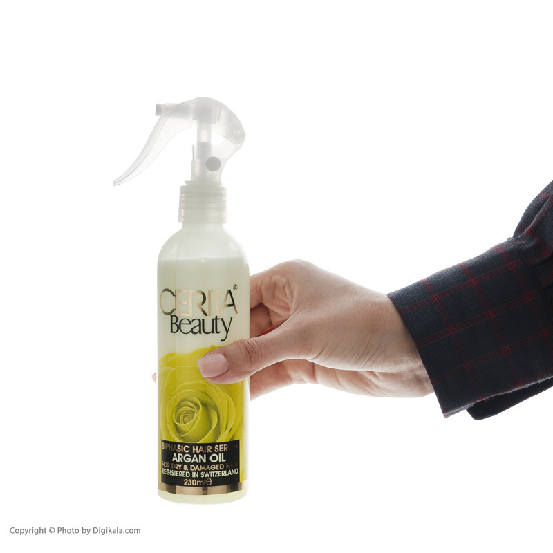 سرم دو فاز مو سریتا مدل Argan Oil مناسب موهای خشک و آسیب دیده حجم 230 میلی لیتر