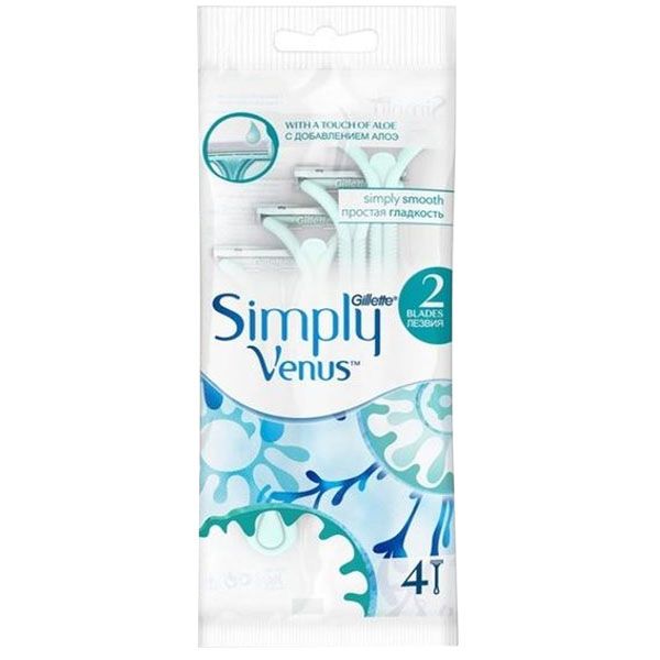 خودتراش ژیلت مدل Simply Venus Blue بسته 4 عددی -  - 1