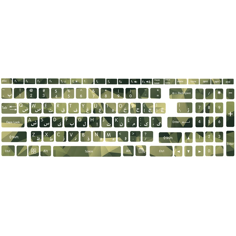 برچسب حروف فارسی کیبورد کد CH-02
