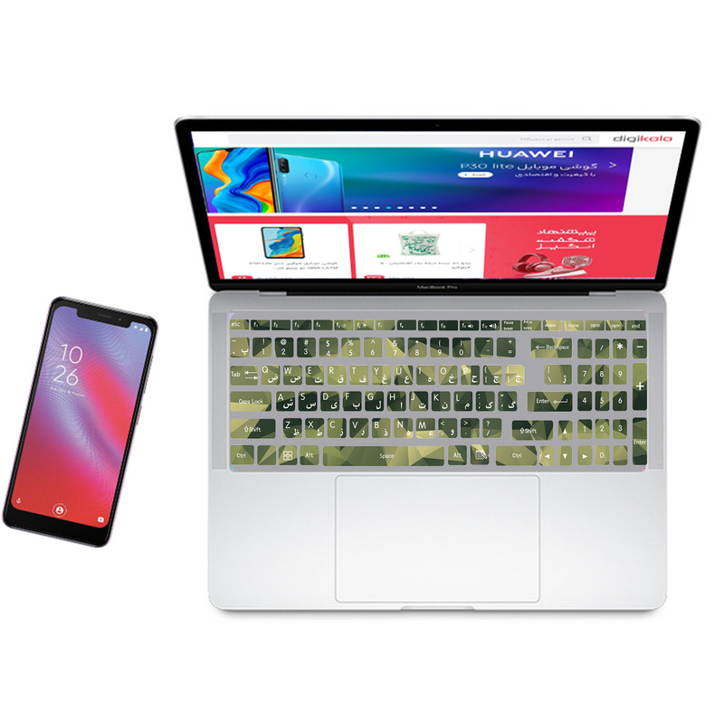 برچسب حروف فارسی کیبورد کد CH-02