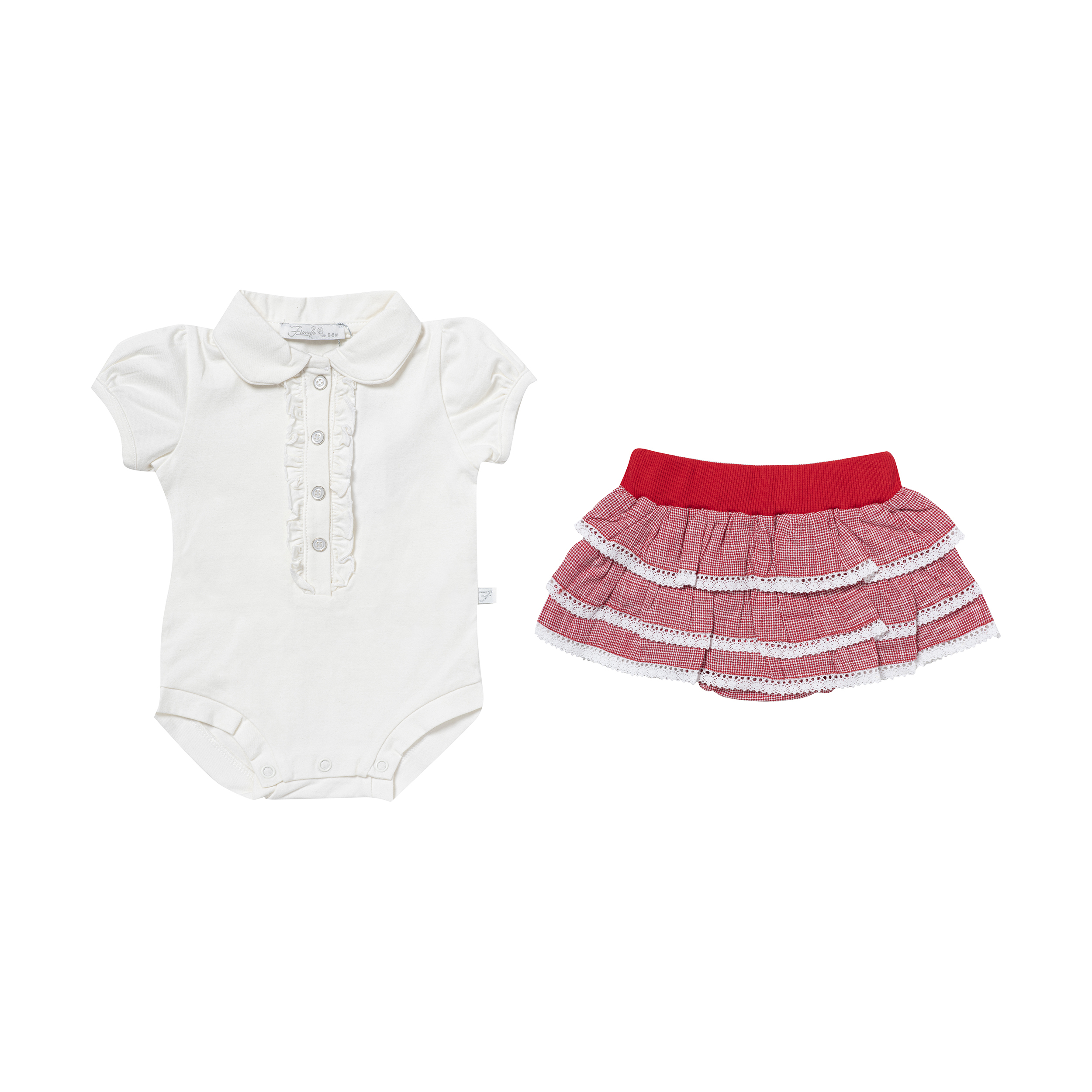 ست بادی و دامن نوزادی دخترانه کد 2033