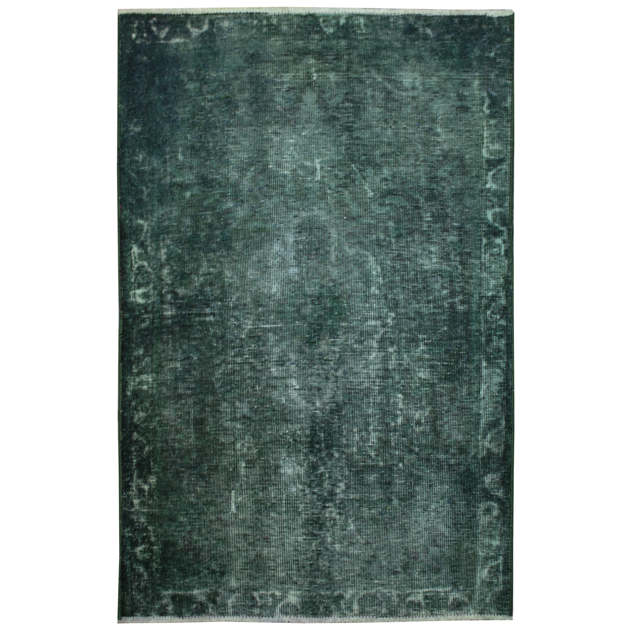 فرش دستبافت رنگ شده  یک و نیم متری طرح وینتج کد 9284