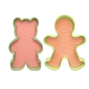 کاتر خمیر طرح خرس و آدمک مجموعه 2 عددی