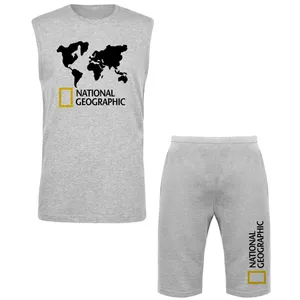 ست تاپ و شلوارک مردانه طرح National Geographic کد M02