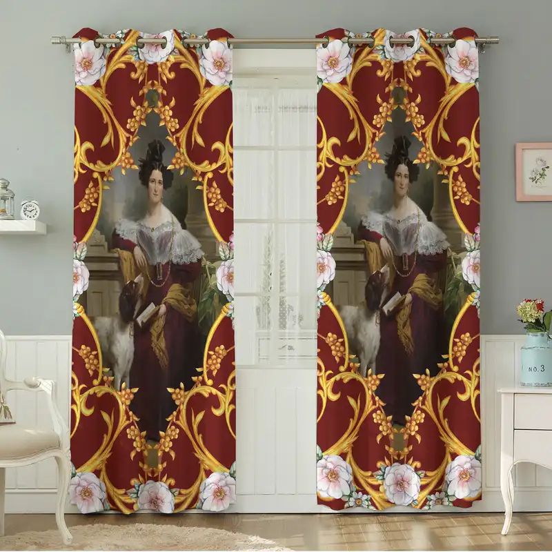 پرده نیروانا طرح چهره مدل مخمل کد 4725 سایز 140×280 سانتی متر