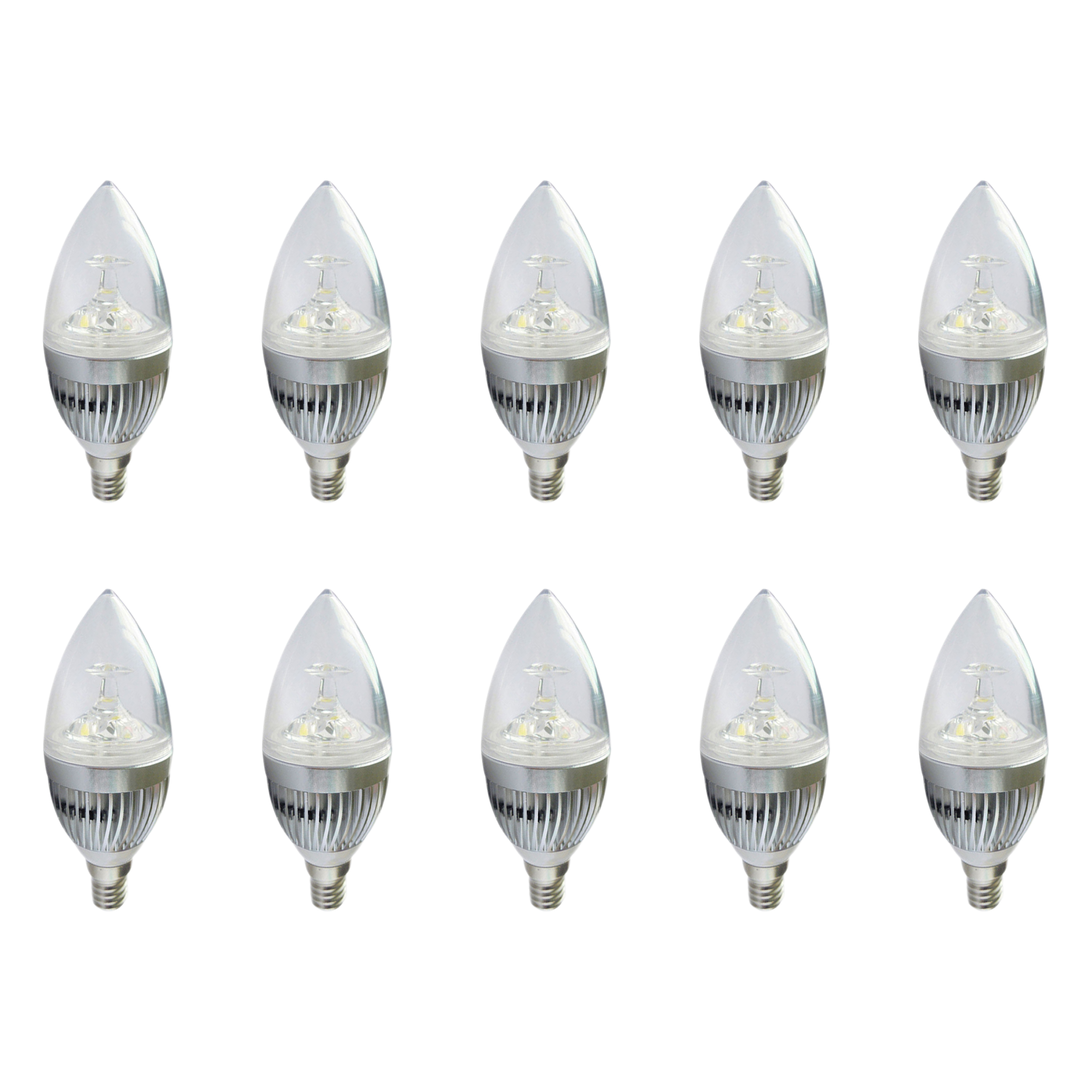 لامپ شمعی 5 وات کد A12 پایه E14 بسته 10 عددی