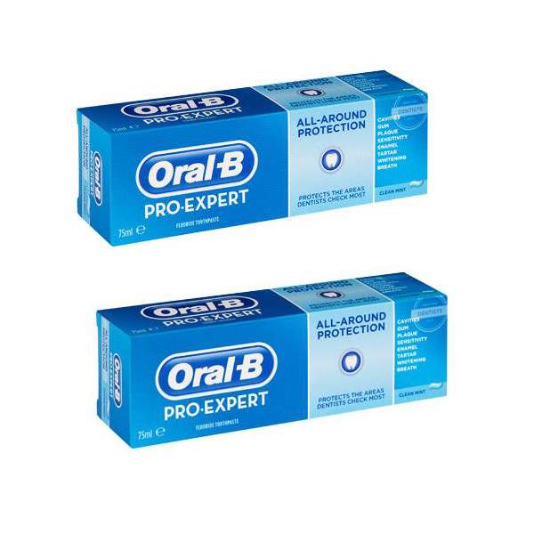 خمیر دندان اورال-بی سری ProExpert مدل all-around protection حجم 75 میلی لیتر مجموعه 2 عددی خمیر دندان اورال-بی سری ProExpert مدل all-around protection حجم 75 میلی لیتر مجموعه 2 عددی