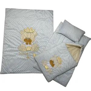 سرویس خواب کودک 4 تکه طرح خرس تاج دار کد bier1352