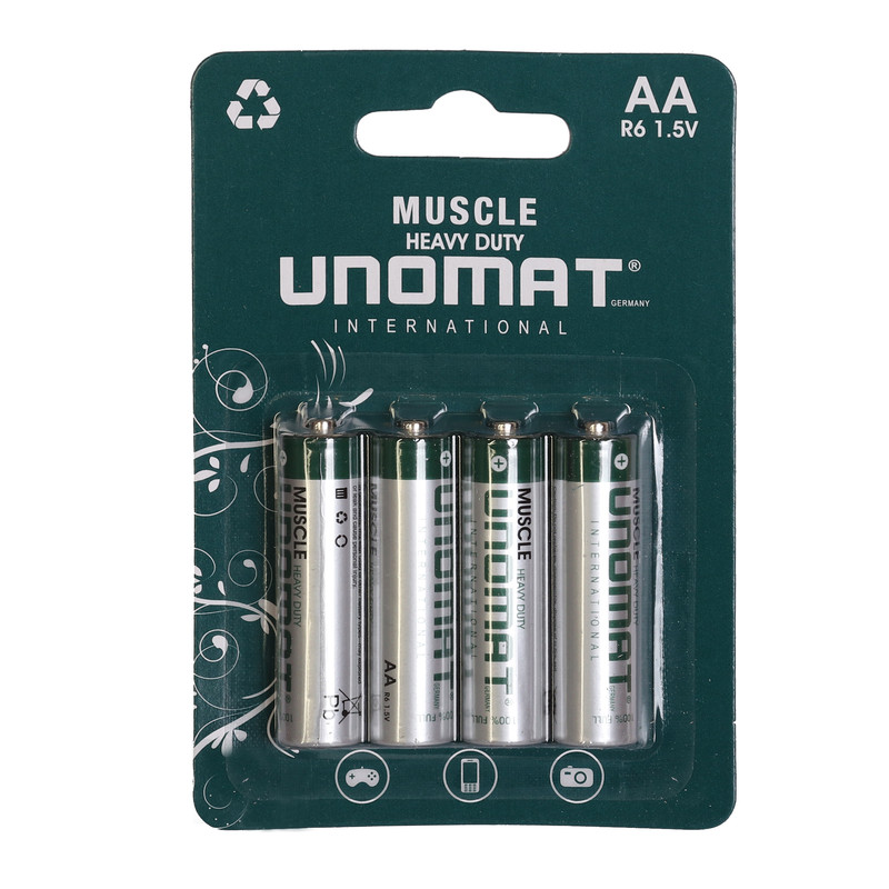 باتری قلمی یونومات مدل Muscle Heavy  بسته 4 عددی