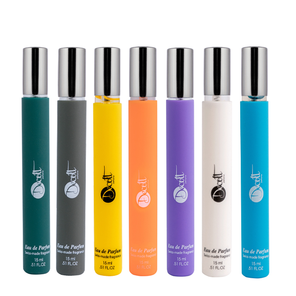 عطر جیبی دکلت مدل 201 حجم 15 میلی لیتر مجموعه 7 عددی