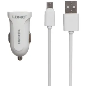 LDNIO DL-C17 car charger with microUSB cable