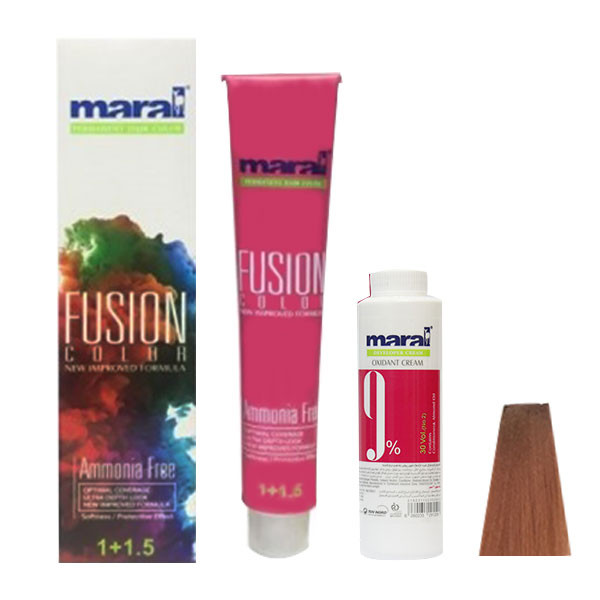 کیت رنگ مو مارال مدل Fusion شماره 7.771 حجم 100 میلی لیتر رنگ قهوه ای مسی سولار