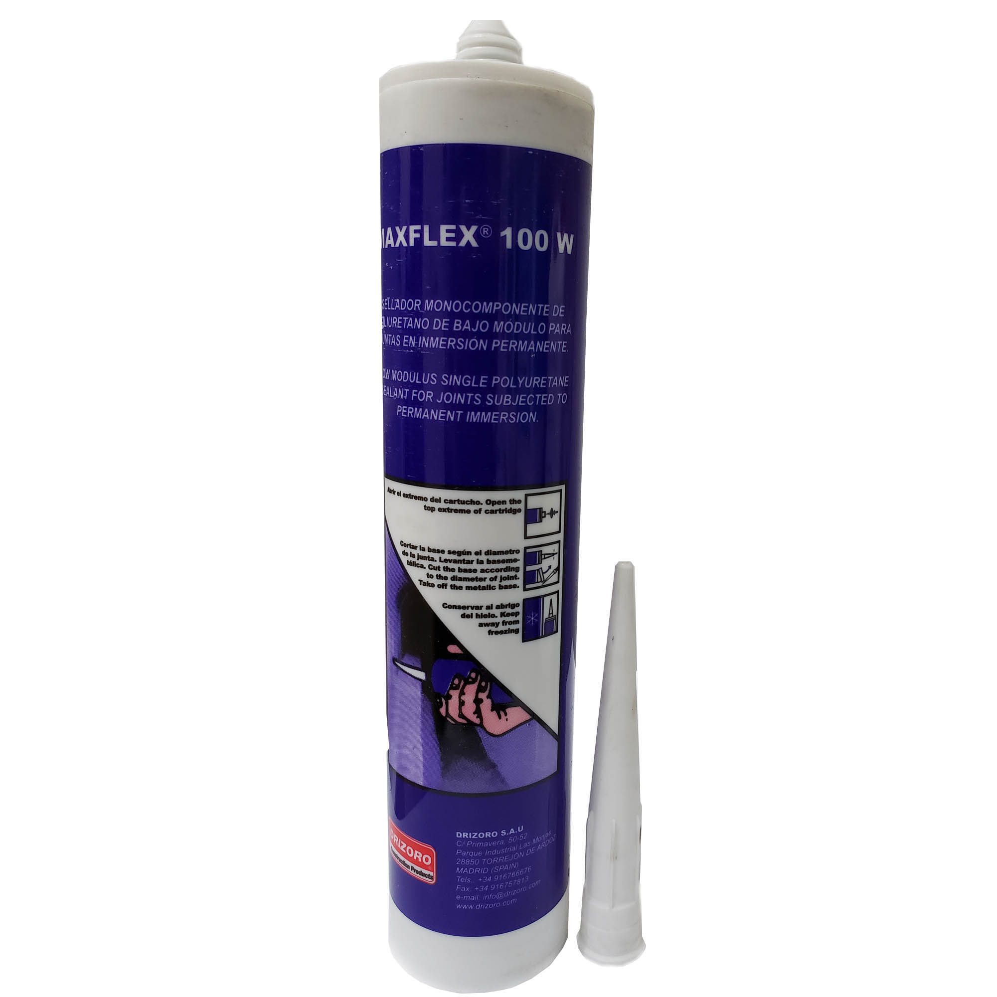 چسب درزگیر پولی یورتان دریزورو مدل MAXFLEX 100W حجم 290 میلی لیتر