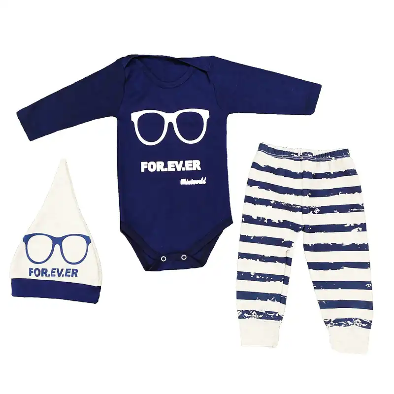 ست 3 تکه لباس نوزادی کد 0710