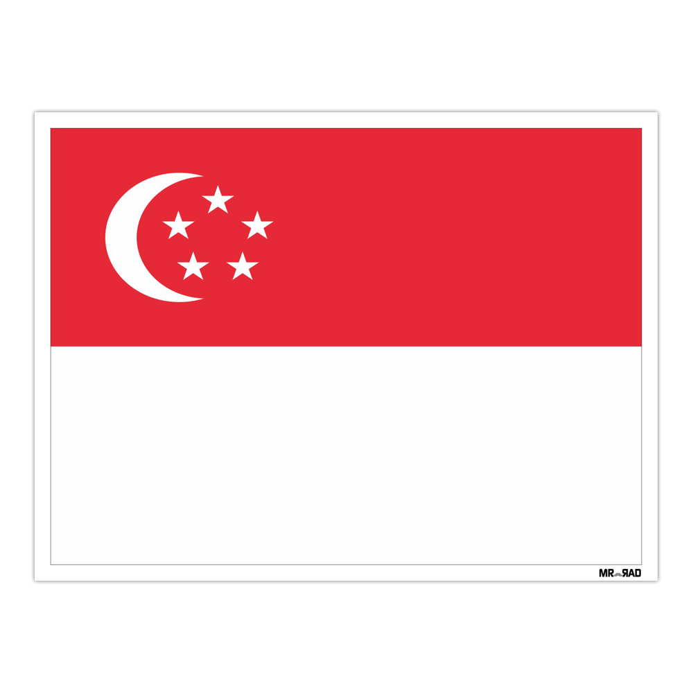 استیکر مستر راد طرح پرچم سنگاپور مدل HSE 204
