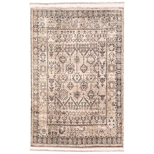 فرش ماشینی رادین طرح گلیم زمینه طوسی