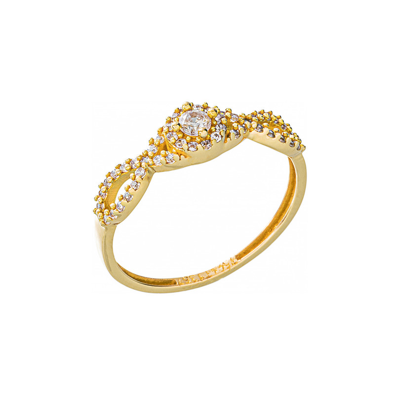 انگشتر طلا 18 عیار زنانه جواهری سون مدل 2474