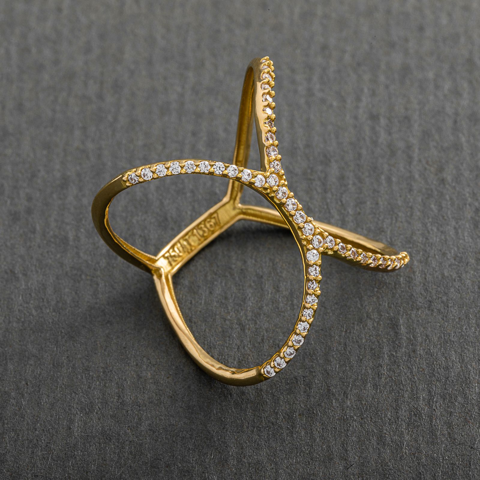 انگشتر طلا 18 عیار زنانه جواهری سون مدل 2476 -  - 4